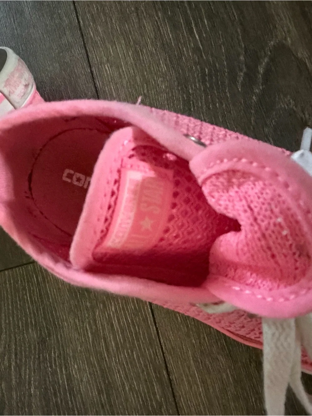 Sz 10 Kids Pink Mesh converse